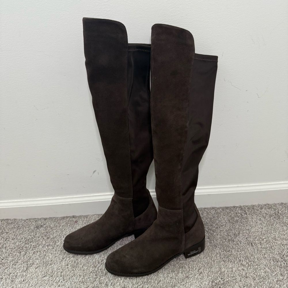 New Blondo Velma Brown Suede 50/50 Boots 8.5